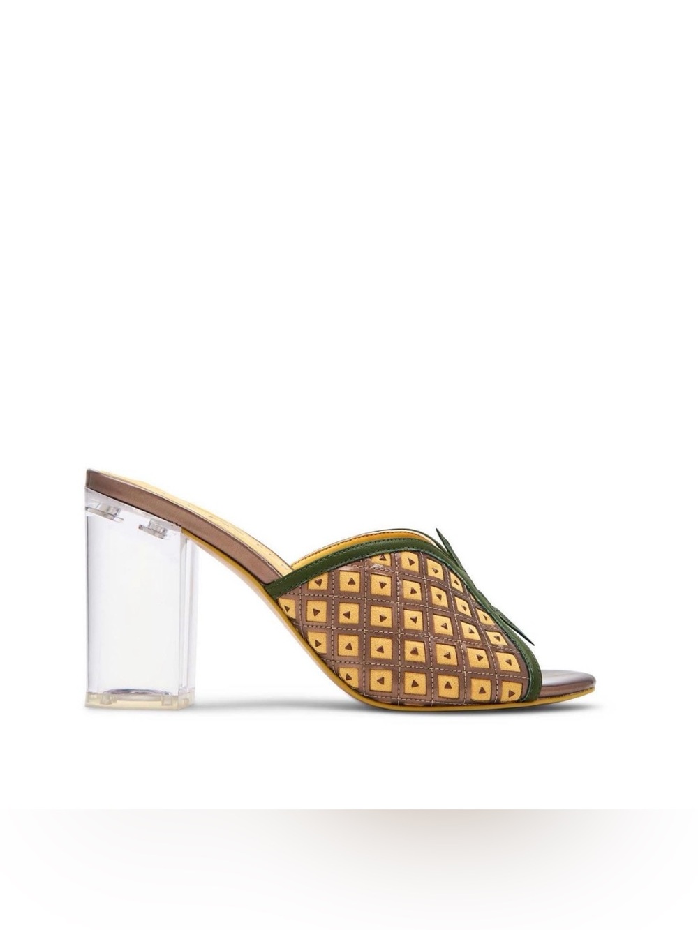 Katy Perry The Coolada Pineapple Mules Lucite Heel 9 (Fits 8-8.5) - Picture 10 of 13